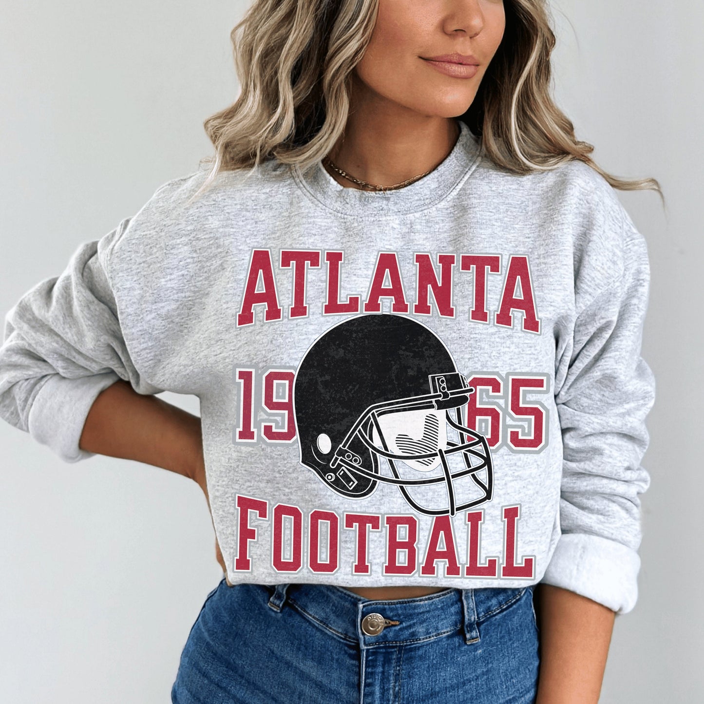 Atlanta Football Sweatshirt - Vintage Falcon Crewneck - Retro Atlanta