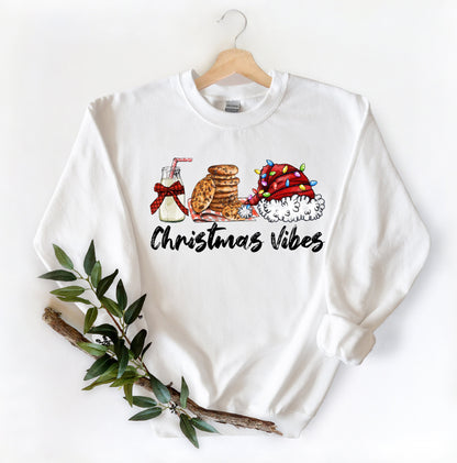 Christmas Vibes Shirt With Milk & Cookies