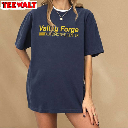 Valley Forge Automotive Center Shirt, Groovy Car And Tires Store Long Sleeve Hoodie