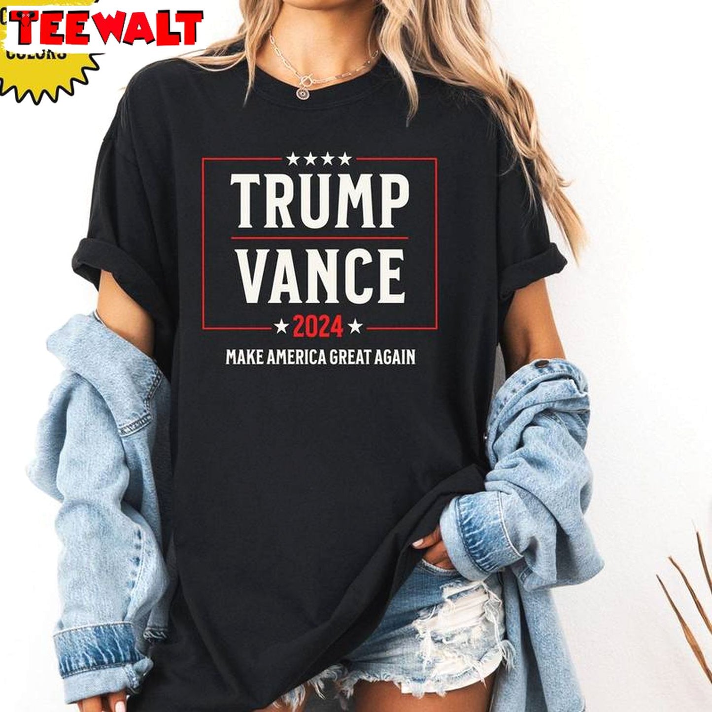 Awesome Trump Vance Shirt, Groovy Trump 2024 Election Tee Tops Sweater