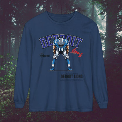 Detroit Lions Long Sleeve T-Shirt, Nfl Fan Apparel, Gift Tee