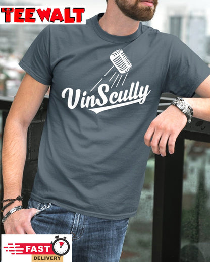 Vin Scully Microphone T Shirt