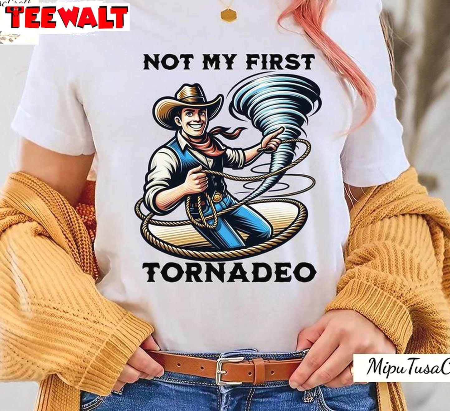 Funny Tornado Chaser Cowboy Glen Powell Shirt, Movie Unisex T Shirt Crewneck