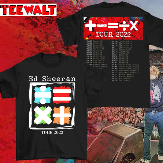 Ed Sheeran 2022 Tour The Mathletics Concert Unisex T-Shirt