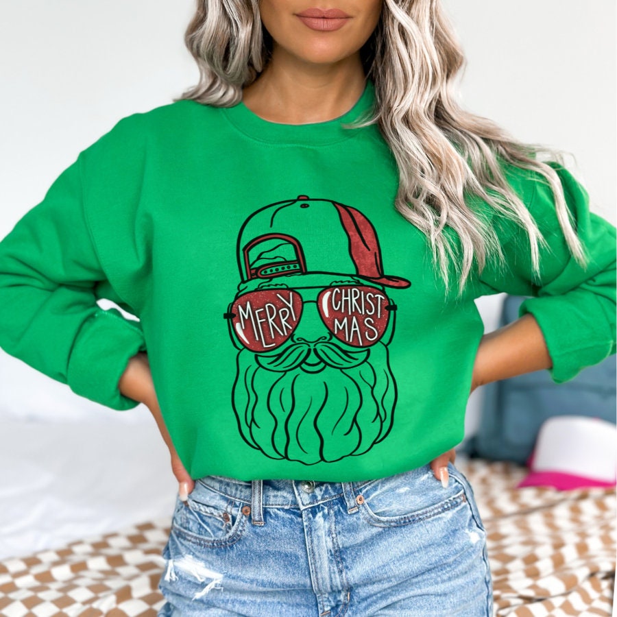 Cool Santa Sunglasses Sweatshirt