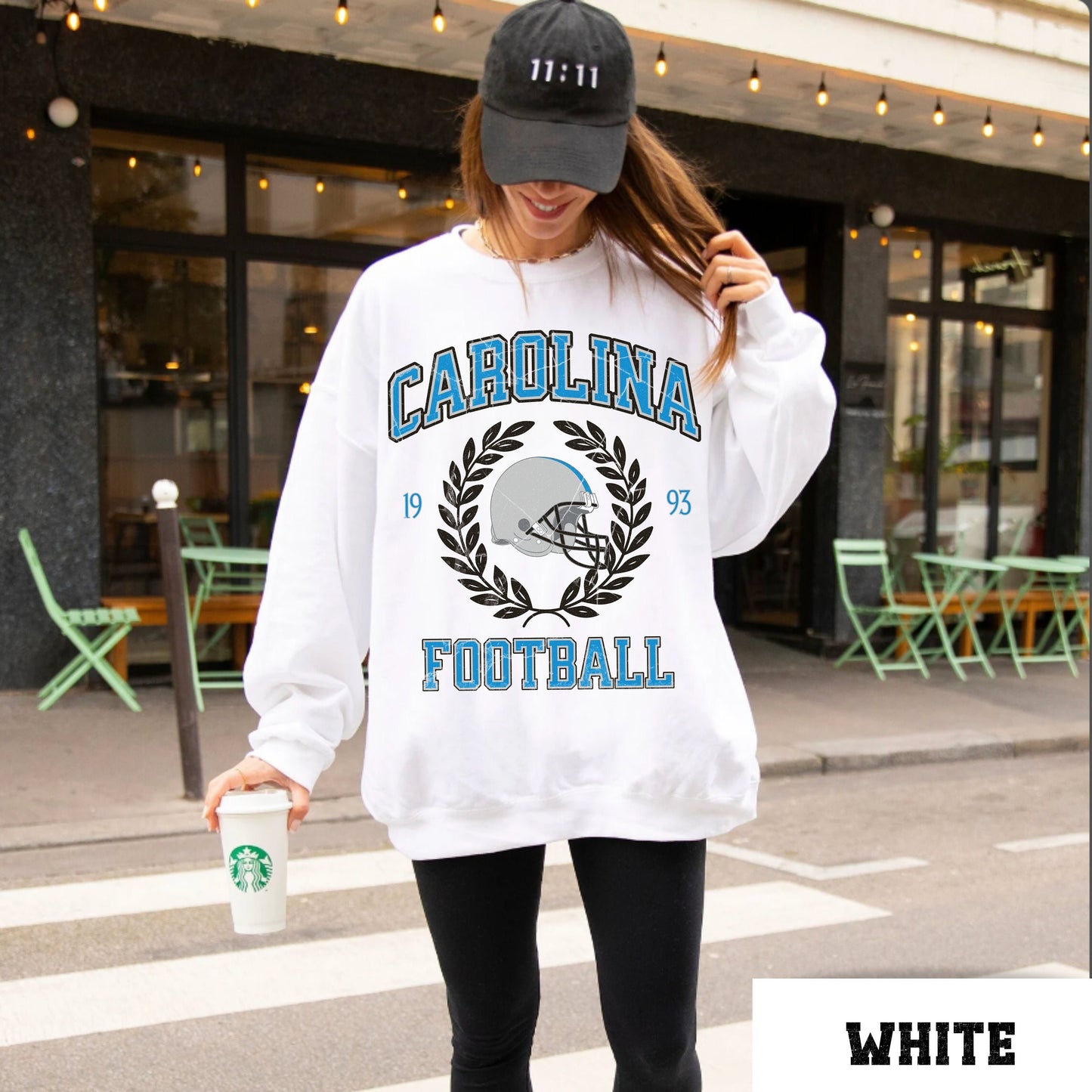 Carolina Football Sweatshirt - Vintage Panther Crewneck Retro Gift