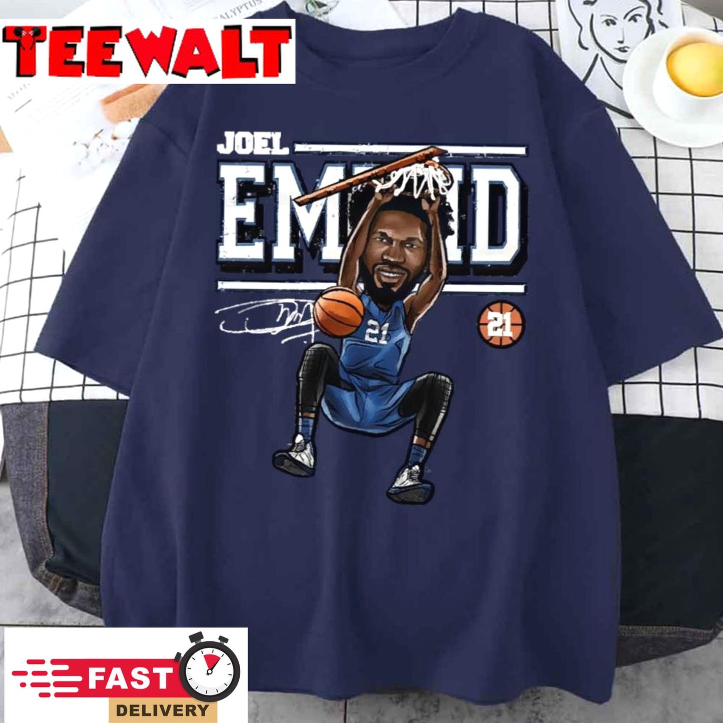 Joel Embiid Carton For Philadelphia 76ers Unisex T-Shirt