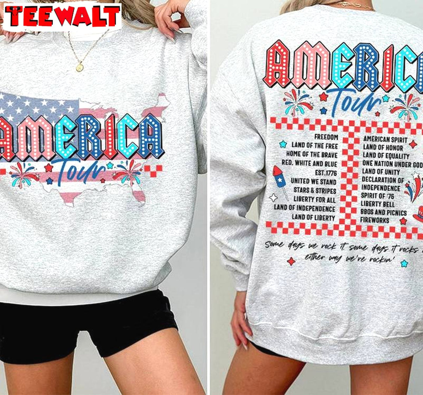 Funny Usa Tour Sweatshirt , New Rare America Tour Shirt Unisex Hoodie