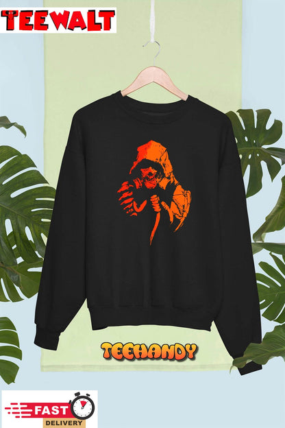 Toxic Crow Orange Halloween Graphic Unisex Sweatshirt