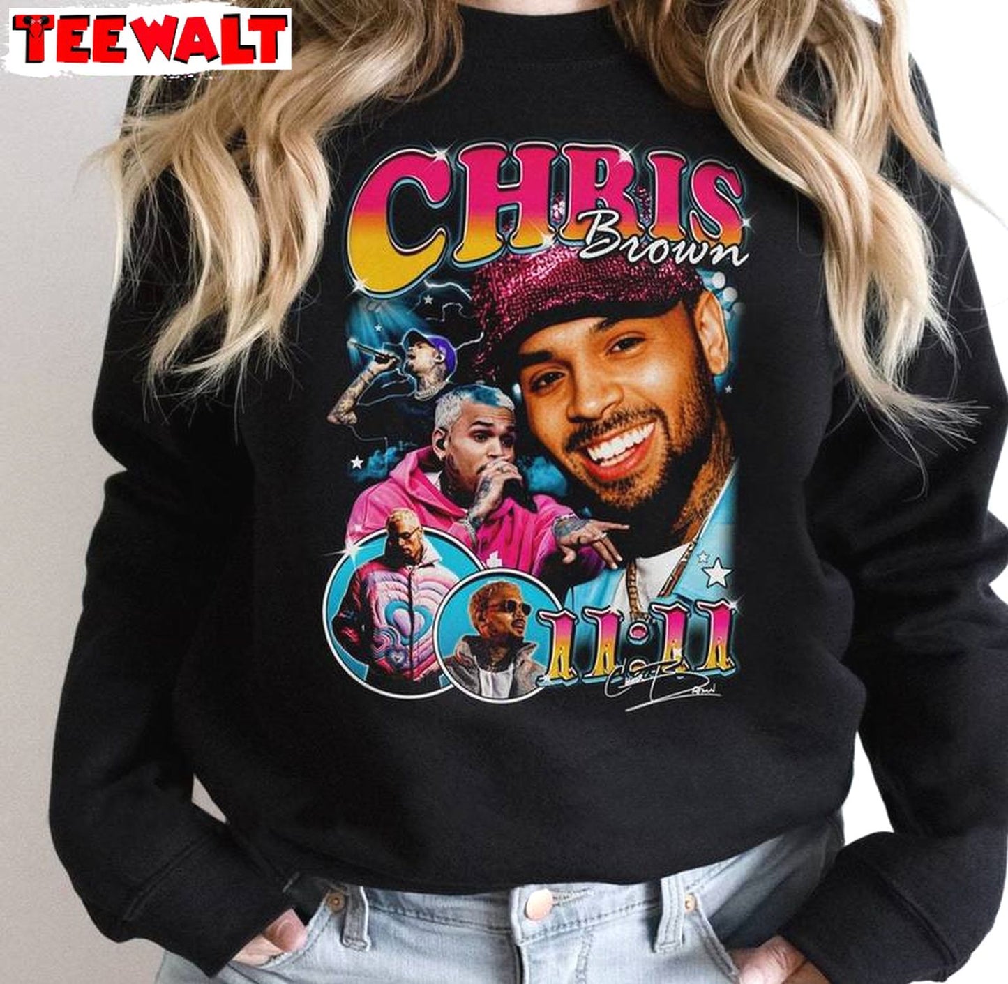 New Rare Chris Brown Shirt, Creative Chris Brown Hip Hop Short Sleeve Long Sleeve