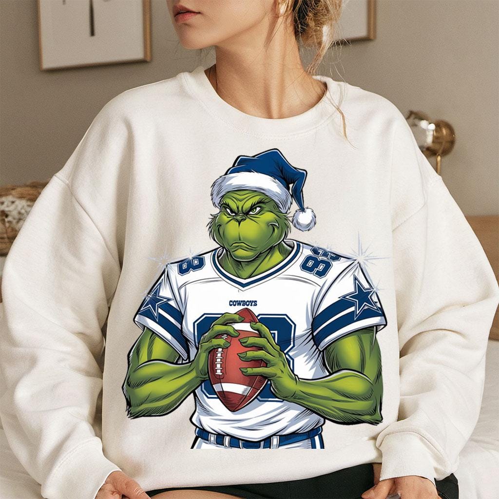 Cowboys Football Christmas Shirt - Merry Grinchmas Gift Idea