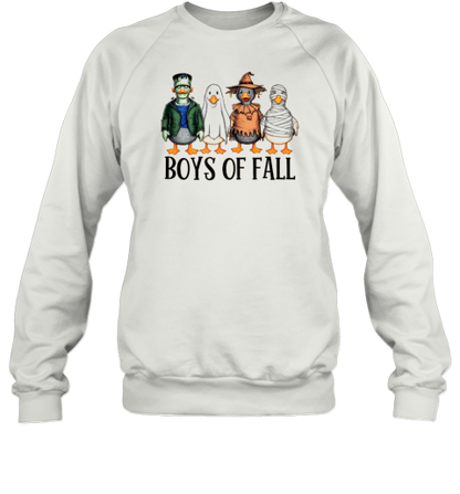 Cute Boys Of Fall Ghost Ducks Fall Pumpkins Halloween Ducks T-Shirt