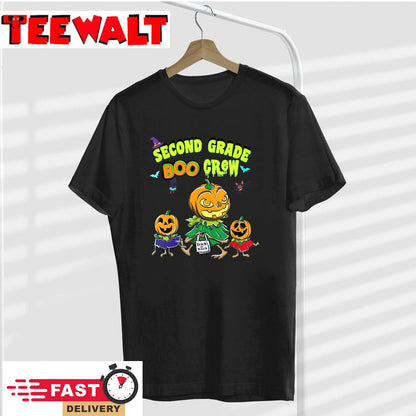 Second Grade Teacher Halloween Boo Crew Shirt For Kids