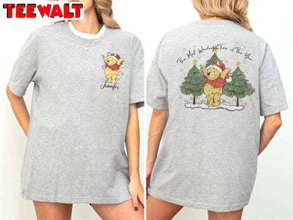 Winnie The Pooh Christmas Shirt, Pooh Bear Xmas Tee, For Family