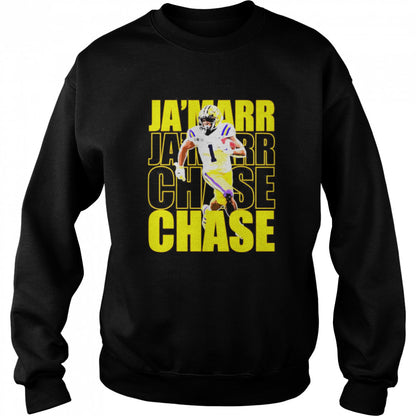 Yellow art Jas’Marr Chase typography Cincinnati bengals t-shirts