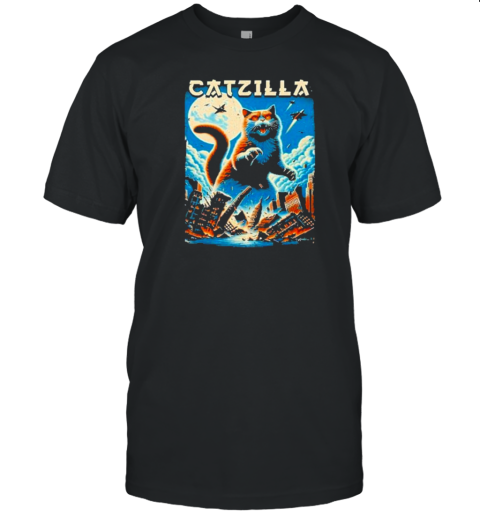 Classic Catzilla Outfits Lovers Animal Cats Lovely Kittens T-Shirt