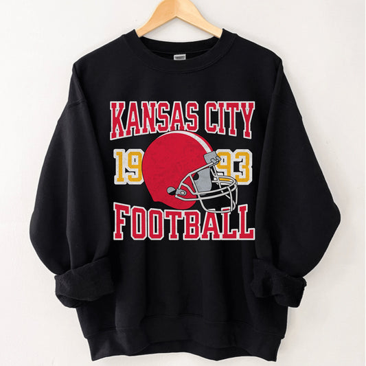 Kansas City Football Sweatshirt Vintage Chief Hoodie Crewneck Shirt