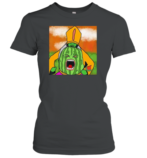 Drawing Painting Angry Watermelon Priest T-Shirt