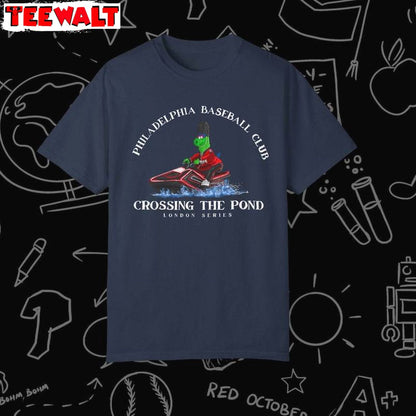 Crossing The Pond Comfort Colors Shirt, Phialadelpha Basketball Club Crewneck Tee Tops