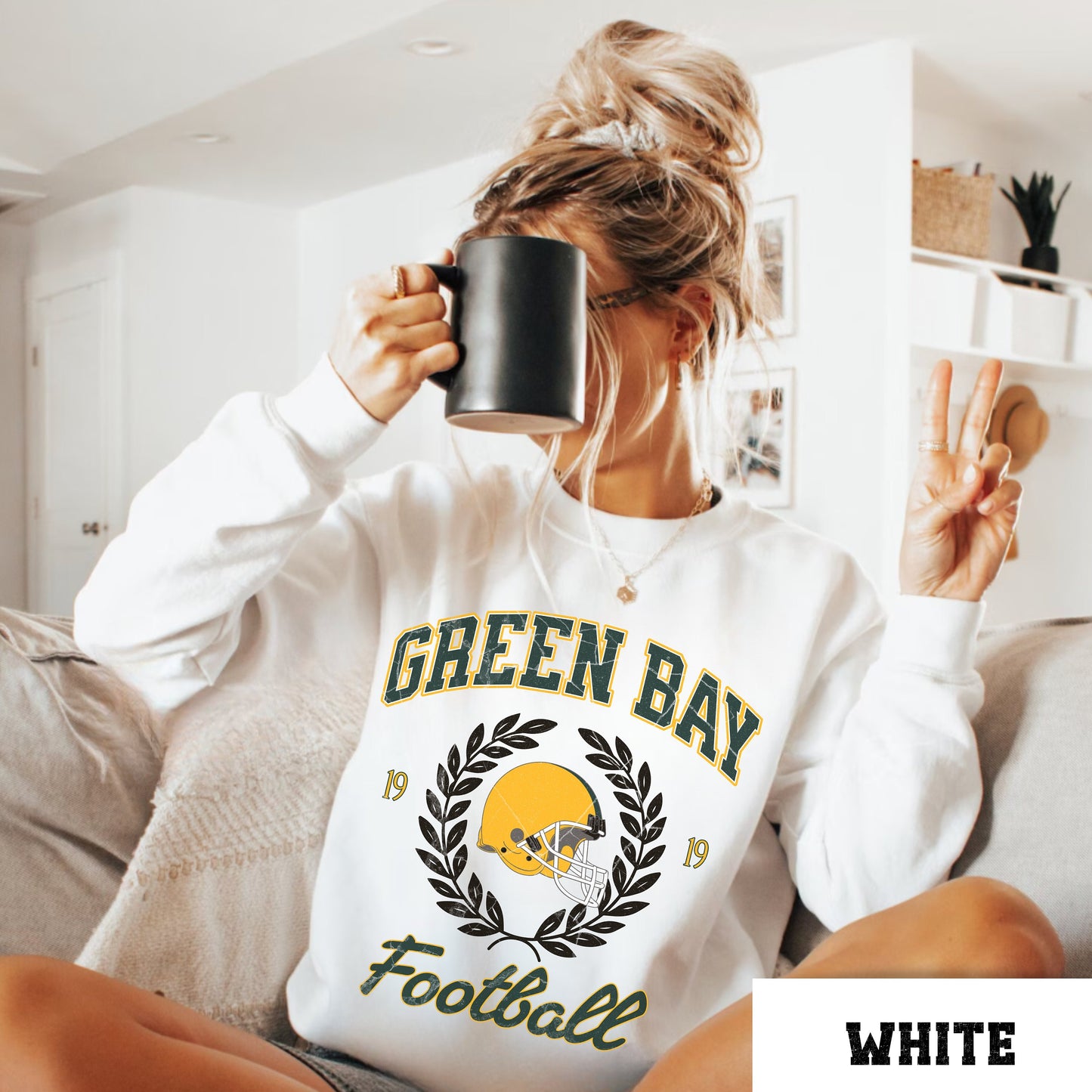 Vintage Green Bay Football Sweatshirt - Packers Crewneck Sweater Style