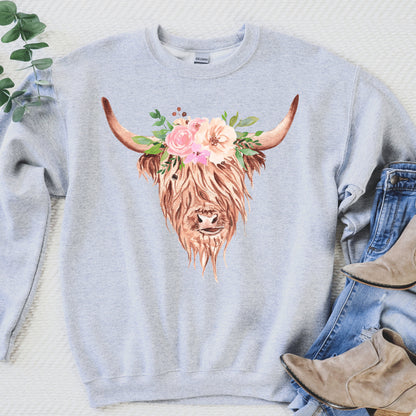 Highland Cow Sweatshirt - Farm Life Christmas Gift For Cow Lovers