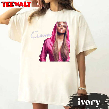 Cool Design Hot Ciara Goodies T Shirt, Concert 2024 Tour Groovy Short Sleeve Crewneck