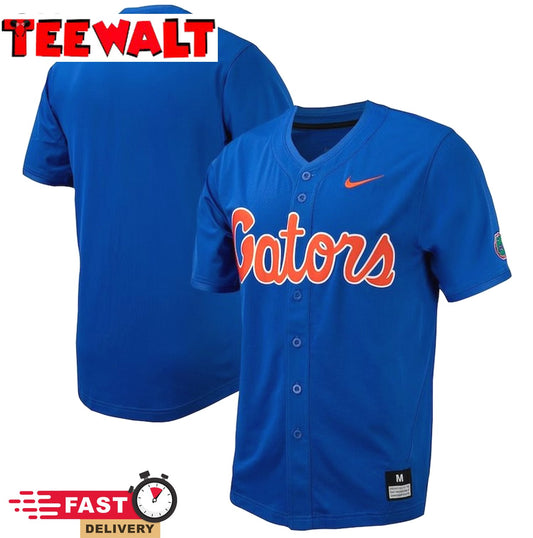 Royal Florida Gators Replica Full-Button Baseball Jersey