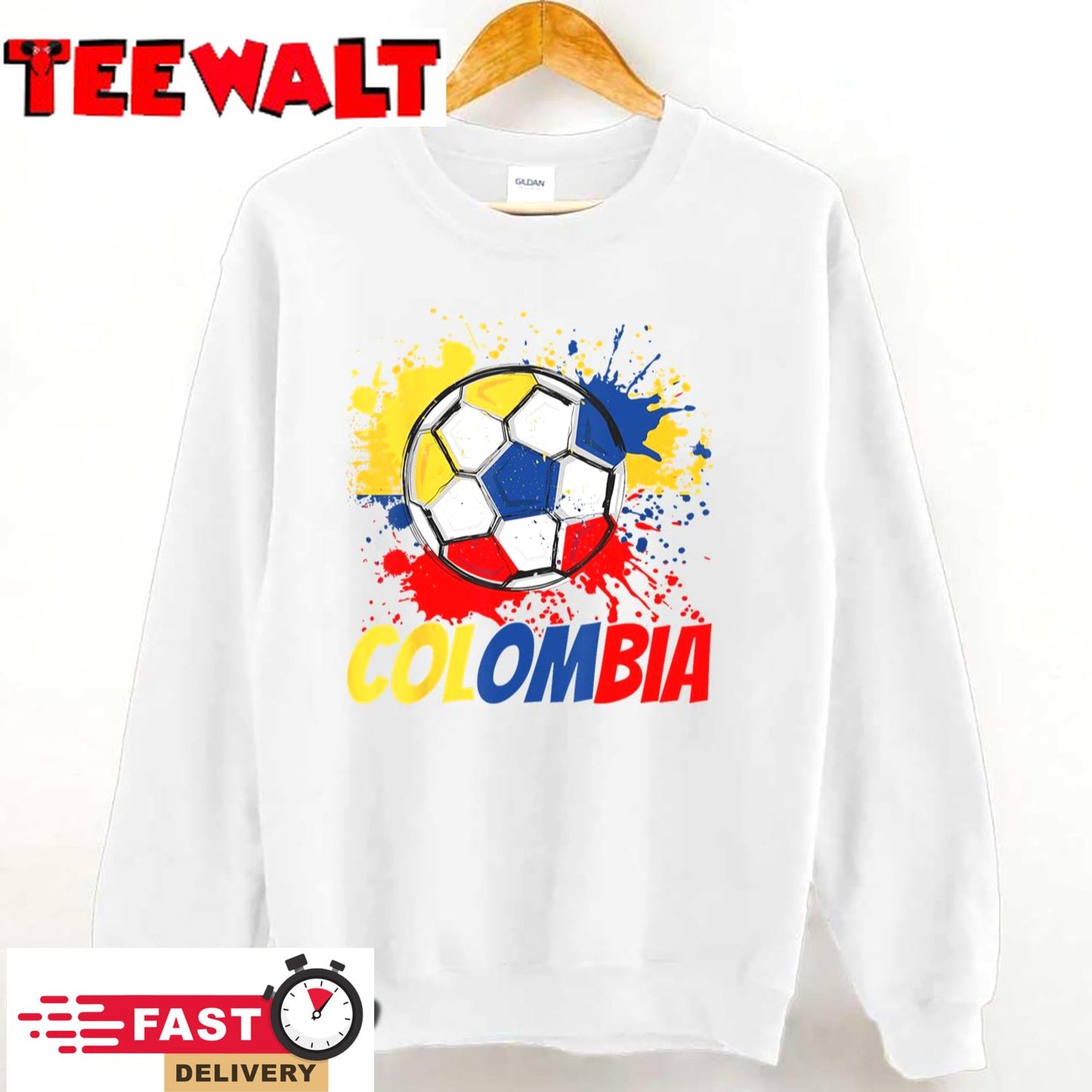 Colombia Soccer Colombian Flag Men Women Kids T-Shirt