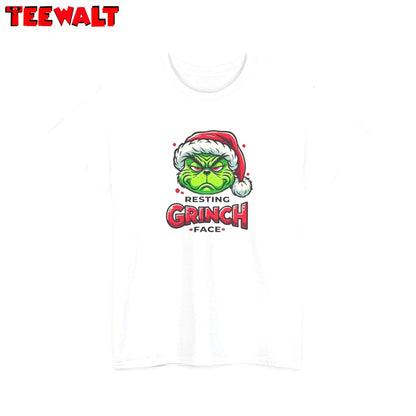 Resting Grinch Face T Shirt, Funny Sarcastic Christmas, T-shirt