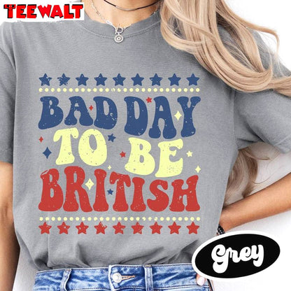 Inspirational American Patriot Unisex Hoodie, Groovy Bad Day To Be British