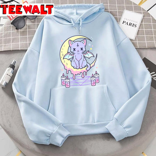 Occult Cat Kawaii Pastel Goth Cute Creepy Unisex Hoodie