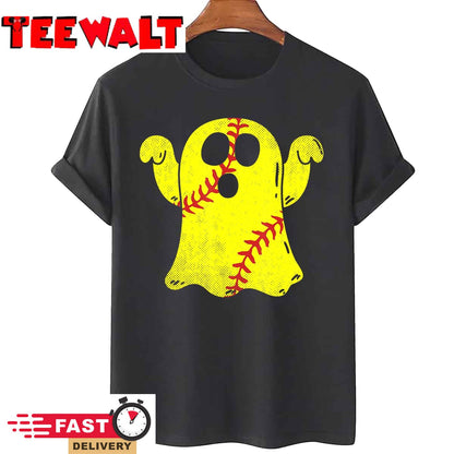 Softball Ghost Softball Lover Halloween Costume T-Shirt