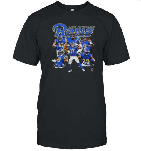 2024 Los Angeles Rams Football Player Signatures Graphic T-Shirt