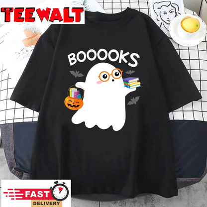 Halloween Booooks Cute Ghost Reading Library Books Halloween T-Shirt