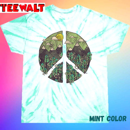 Peaceful Landscape Nature Symbol Unisex Tie Dye Tee