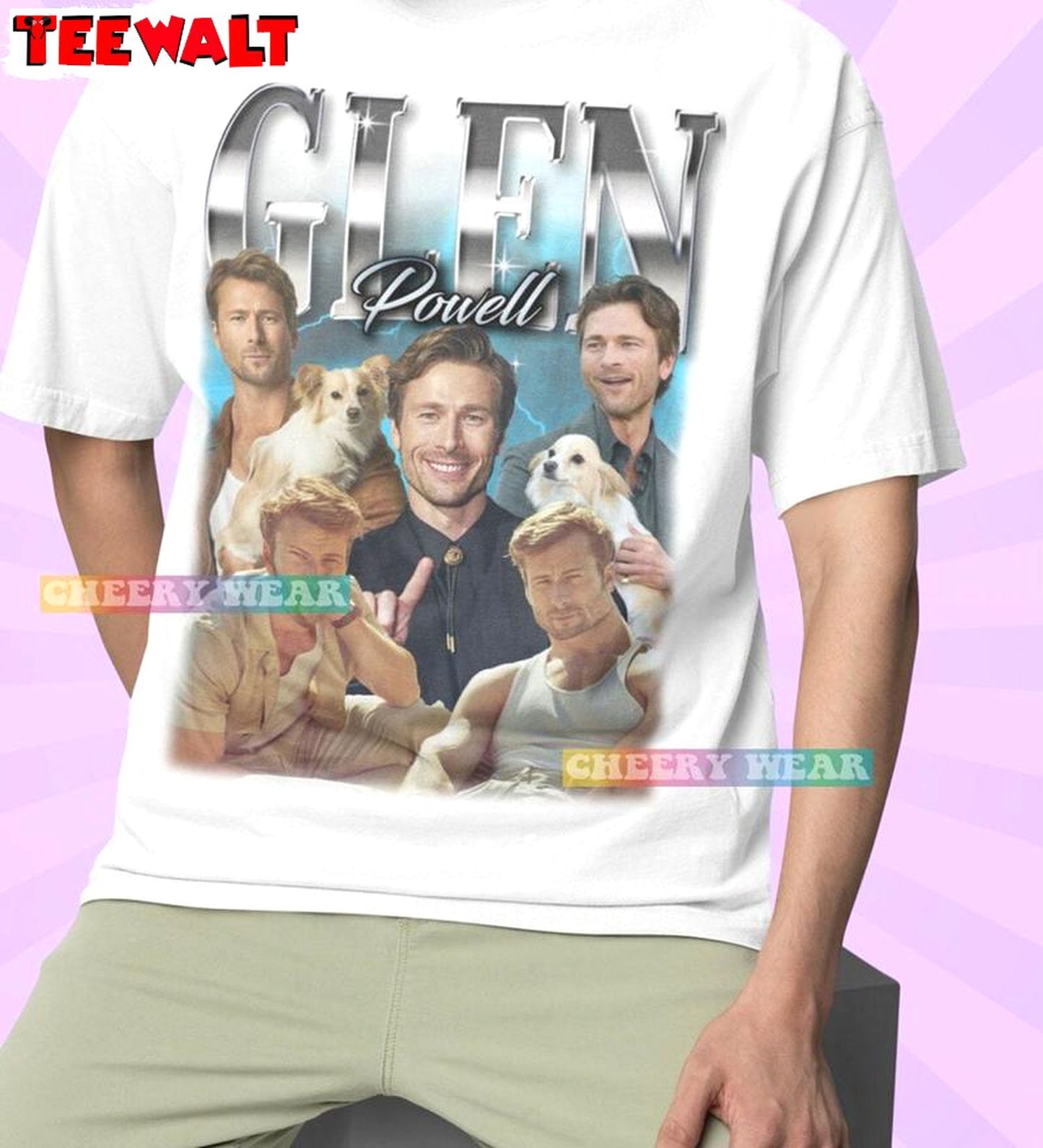 Cute Glen Powell Shirt, Daily Crewneck Sweatshirt