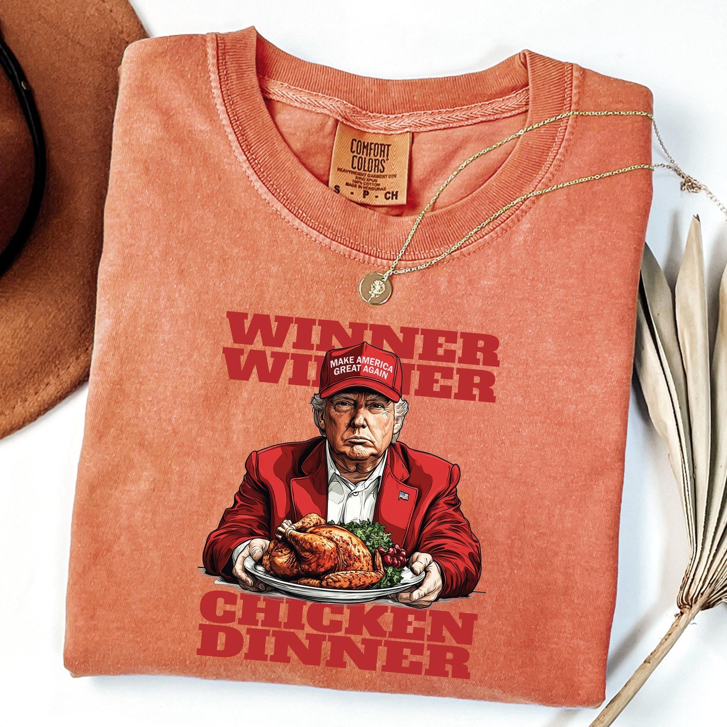 Comfort Colors Winner Winner Chicken Dinner Trump 2024 Shirt