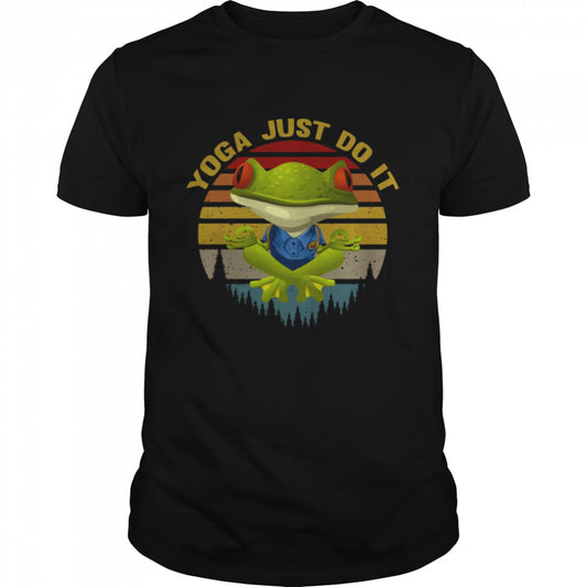 Yoga Just Do It Vintage Retro Frog shirts