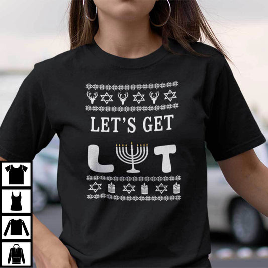 Let's Get Lit Christmas T Shirt