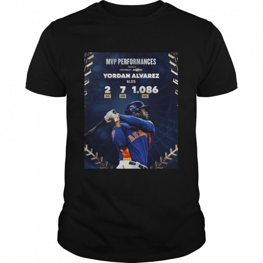 Yordan Alvarez Houston Astros 2022 ALDS MVP Performances shirts