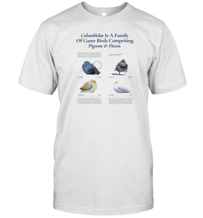 Columbidae Is A Family Of Game Birds Comprising Pigeons And Doves T-Shirt