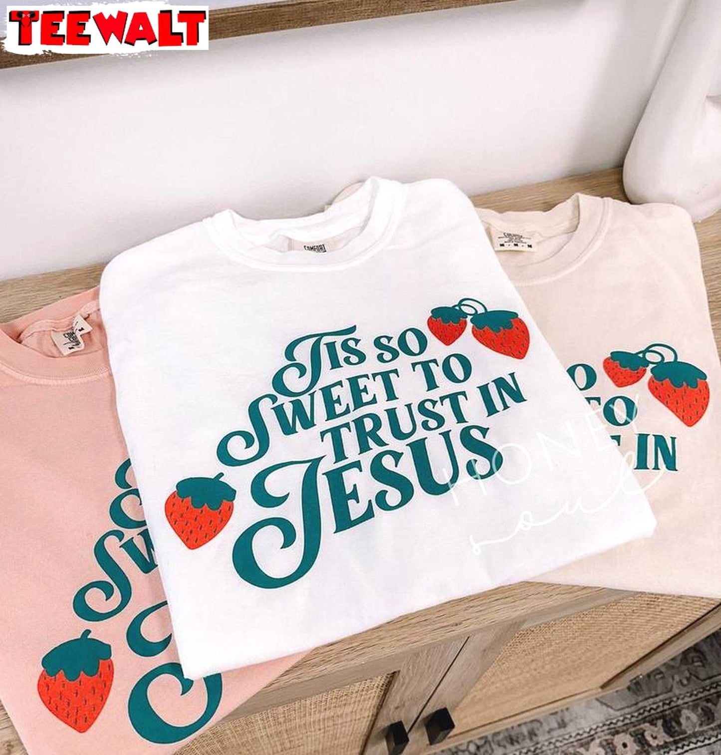 Awesome Tis So Sweet To Trust In Jesus T Shirt, Creative Christian Sweat