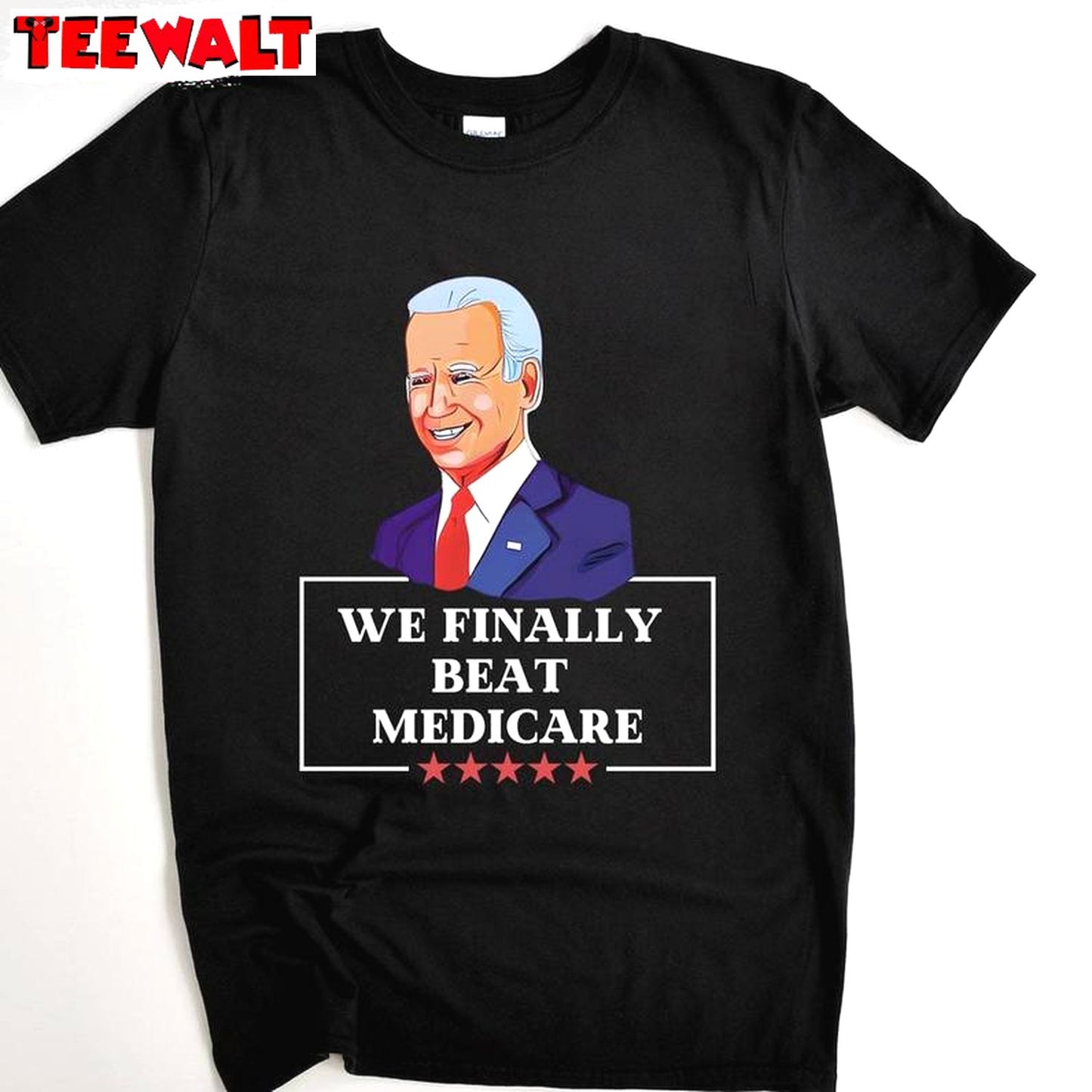 Funny Anti Biden T Shirt, Unique We Finally Beat Medicare