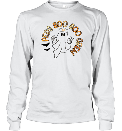 Halloween Nurse Peds Boo Boo Crew Pediatric Nurse Ghost Fall T-Shirt