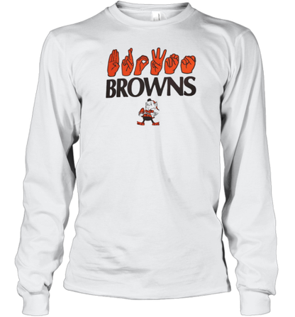 Cleveland Browns Sign Language Hands T-Shirt