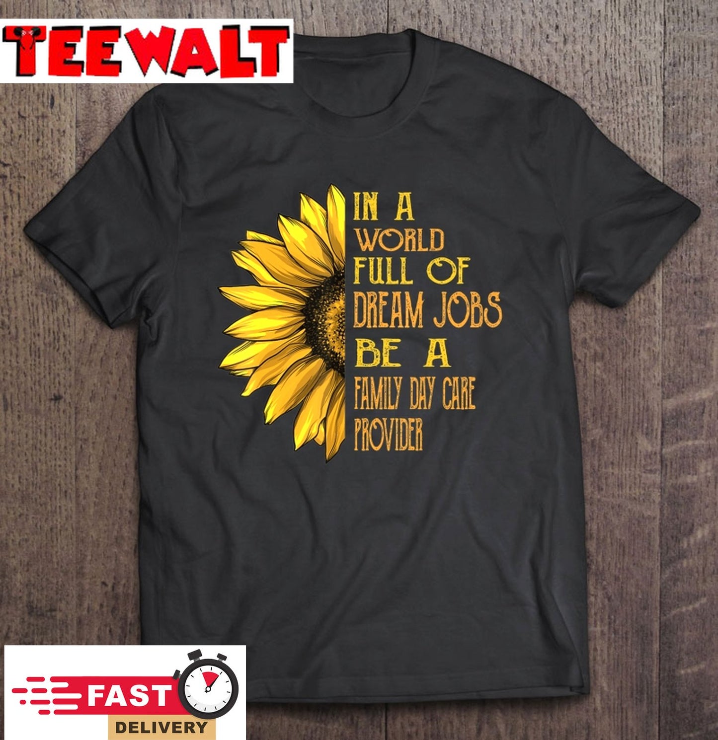 Funny Sunflower Shirts Family Day Care Provider T Shirt