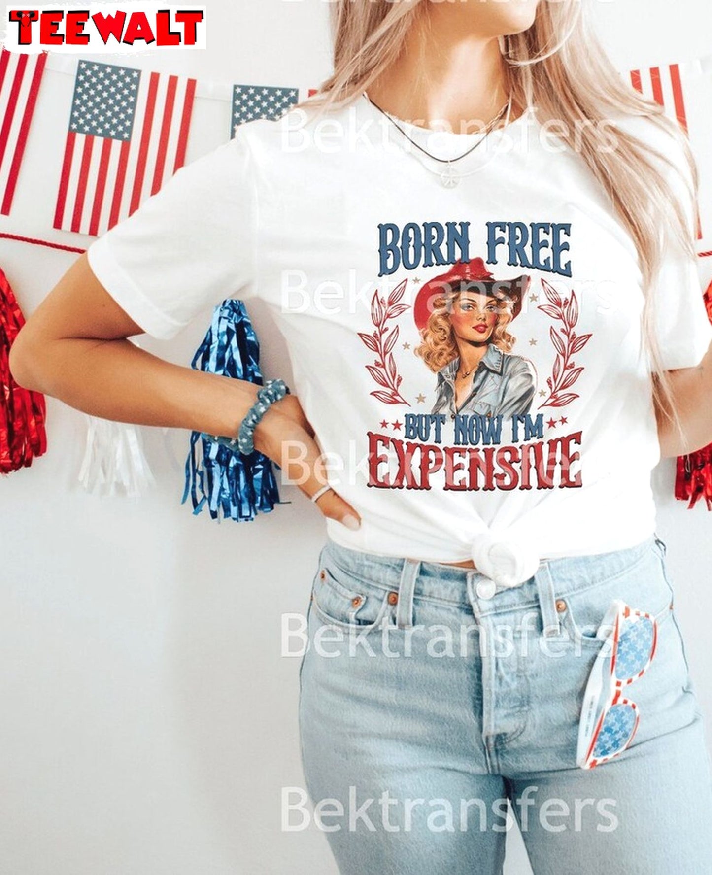 Creative Ready To Press T Shirt , Born Free But Now I'm Expensive Shirt Long Sleeve