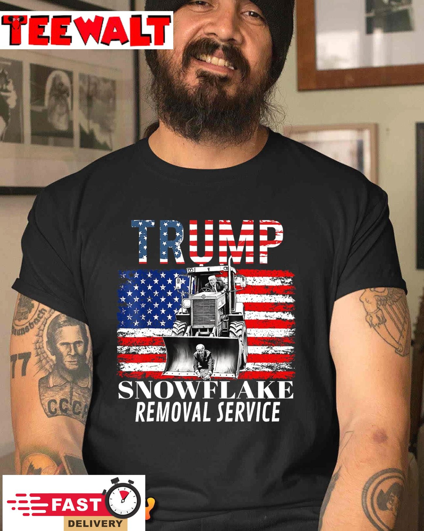 Trump Snowflake Removal Service Funny Donald Trump 2024 T-Shirt