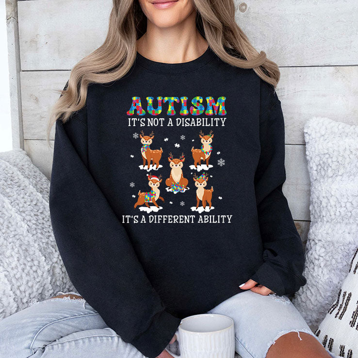 Christmas Autism Shirts Autism It's Not A Disability It's A Different Ability