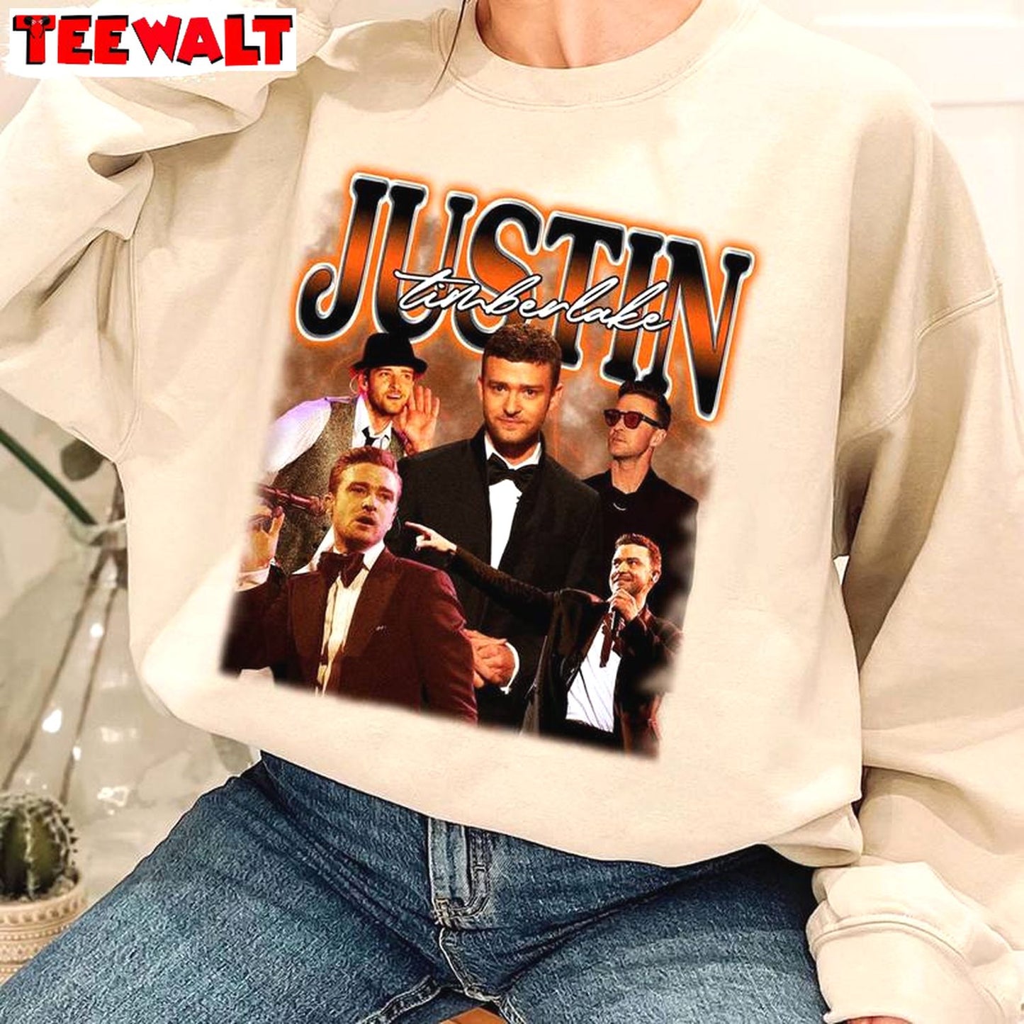 Retro Justin Timberlake Shirt, Must Have Short Sleeve Crewneck Gift For Fan